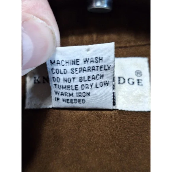 Knightsbridge Button Up Shirt XL Brown Faux Suede Streetwear Workwear Gorpcore - Picture 3 of 7